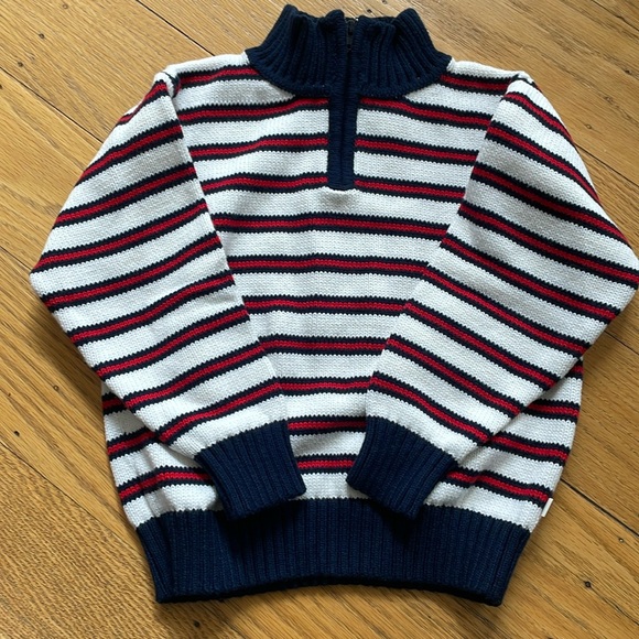 bella bliss Other - Bella Bliss Boys Americana Stripe Half-Zip Sweater